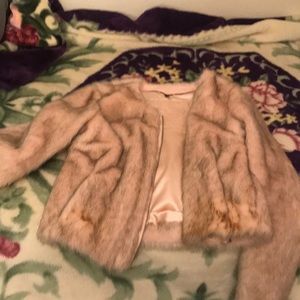 Pink express fur coat